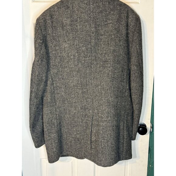 Harris Tweed Men's Handwoven Scottish Wool Blazer Jacket - Grey L - Picture 3 of 5